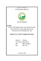 đánh giá biến động giá đất trên địa bàn phường phan đình phùng   thành phố thái nguyên   tỉnh thái nguyên giai, đoạn 2013 2015