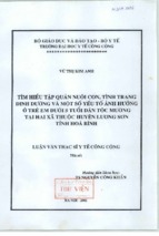 Tìm hiểu tập quán nuôi con, tình trạng dinh dưỡng và một số yếu tố ảnh hưởng ở trẻ em dưới 5 tuổi dân tộc mường tại hai xã thuộc huyện lương sơn tỉnh hòa bình
