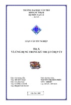 Luận văn sư phạm vật lý tia x và ứng dụng trong kỹ thuật chụp ct