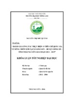 đánh giá công tác thực hiện 19 tiêu chí quốc gia về nông thôn mới tại xã linh sơn   huyện đồng hỷ   tỉnh thái nguyên, giai đoạn 2011 – 2015