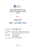 Báo cáo thực tập nhận thức tại ngân hàng thương mại cổ phần kiên long phòng giao dịch tân sơn nhì