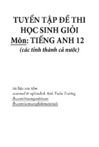 Tuyển chọn đề thi học sinh giỏi môn anh lớp 12