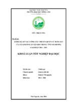 đánh giá kết quả chuyển quyền sử dụng đất của xã kim đính   huyện kim thành   tỉnh hải dương, giai đoạn 2014   2015