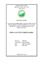 ứng dụng công nghệ tin học và phương pháp toàn đạc điện tử chỉnh lý bản đồ địa chính tỷ lệ 1500 tại phường quang trung   thành phố thái nguyên   tỉnh thái nguyên