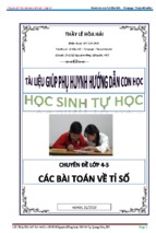 Chuyên đề các bài toán về tỉ số dành cho học sinh lớp 4,5