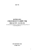 HƯỚNG DẪN CHẨN ĐOÁN VÀ ĐIỀU TRỊ BỆNH NỘI TIẾT - CHUYỂN HÓA