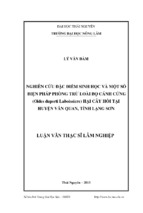 Nghiên cứu đặc điểm sinh học và một số biện pháp phòng trừ loài bọ cánh cứng hại cây hồi tại huyện văn quan, tỉnh lạng sơn