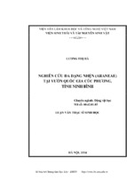 Nghiên cứu đa dạng nhện ở vườn quốc gia cúc phương (tỉnh ninh bình)