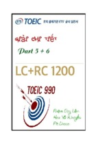 giải chi tiết Part 5 + 6 RC + LC 1200 TOEIC 990