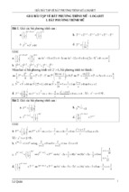 Hướng dẫn giải bài tập về bất phương trình mũ -  logarit 