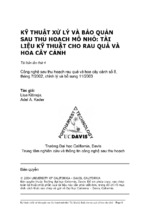 KỸ THUẬT XỬ LÝ VÀ BẢO QUẢN SAU THU HOẠCH MÔ NHỎ: TÀI LIỆU KỸ THUẬT CHO RAU QUẢ VÀ HOA CÂY CẢNH 