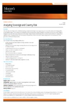 Analyzing sovereign and country risk