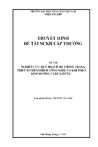 NGHIÊN CỨU, QUY HOẠCH HỆ THỐNG TRANG THIẾT BỊ THÍ NGHIỆM CÔNG NGHỆ CƠ KHÍ THEO ĐỊNH HƯỚNG CAD/CAM/CNC.