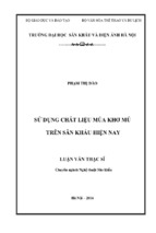 SỬ DỤNG CHẤT LIỆU MÚA KHƠ MÚ TRÊN SÂN KHẤU HIỆN NAY