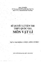 Bí quyết luyện thi thpt quốc gia môn vật lí theo chủ đề tập 1 dao động cơ học, sóng cơ học