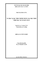 Tổ CHứC Tự HọC THEO NHÓM TRONG DẠY HỌC PHầN NHIệT HọC VậT LÍ LớP 8 THCS 