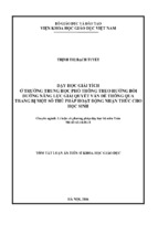 DẠY HỌC GIẢI TÍCH Ở TRƯỜNG TRUNG HỌC PHỔ THÔNG THEO HƯỚNG BỒI DƯỠNG NĂNG LỰC GIẢI QUYẾT VẤN ĐỀ THÔNG QUA TRANG BỊ MỘT SỐ THỦ PHÁP HOẠT ĐỘNG NHẬN THỨC CHO HỌC SINH