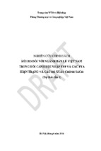 RỦI RO ĐỐI VỚI NGÀNH BÁN LẺ VIỆT NAM TRONG BỐI CẢNH HỘI NHẬP TPP VÀ CÁC FTA HIỆN TRẠNG VÀ CÁC ĐỀ XUẤT CHÍNH SÁCH (Dự thảo lần 1)