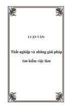 Thất nghiệp và những giải pháp tìm kiếm việc làm