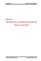 Sự tha hóa của con người trong sáng tác của Nam Cao trước 1945
