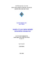 Luận văn nghiên cứu quy trình chế biến bánh phồng nấm bào ngư