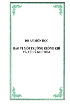 đồ án môn học bảo vệ môi trường không khí và xử lý khí thải