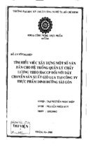 đồ án tìm hiểu việc xây dựng một số văn bản cho hệ thống quản lý chất lượng theo haccp đối với dây chuyền sản xuất giò lụa tại công ty thực phẩm dinh dưỡng sài gòn