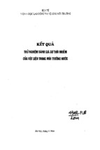 Kết quả thử nghiệm đánh giá sự thôi nhiễm của vật liệu trong môi trường nước