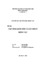 đề tài tập tính kiếm mồi và săn mồi ở động vật