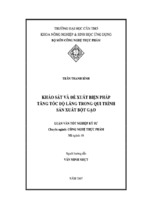 Luận văn khảo sát và đề xuất biện pháp tăng tốc độ lắng trong qui trình sản xuất bột gạo