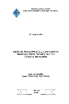 Luận văn khảo sát ảnh hưởng của aw và sự giảm ẩm trong quá trình chế biến trái cây có độ ẩm trung bình