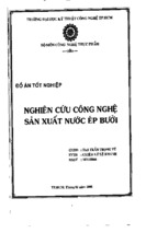 đồ án nghiên cứu công nghệ sản xuất nước ép bưởi