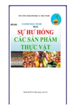 đề tài sự hư hỏng của các sản phẩm thực vật