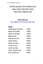 đề tài quy trình sản xuất màng nhực đơn