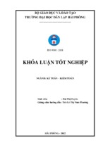 HOÀN THIỆN CÔNG TÁC KẾ TOÁN VỐN BẰNG TIỀN TẠI CÔNG TY CỔ PHẦN HÓA CHẤT VẬT LIỆU ĐIỆN HẢI PHÒNG