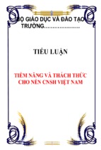 TIỀM NĂNG VÀ THÁCH THỨC CHO NỀN CNSH VIỆT NAM