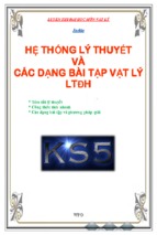 Hệ thống lý thuyết và các dạng bài tập vật lý ltđh   nâng cao