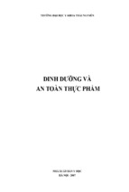 DINH DƯỠNG VÀ  AN TOÀN THỰC PHẨM