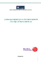 GÁNH NẶNG BỆNH TẬT VÀ TỔN THẤT KINH TẾ CỦA VIỆC SỬ DỤNG THUỐC LÁ