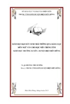 Skkn giáo dục đạo đức sinh thái thông qua giảng dạy môn ngữ văn cho học viên trung tâm giáo dục thƣờng xuyên   huyện điện biên đông.