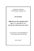 Skkn thiết kế, xây dựng hệ thống học điện tử và trợ giúp tư vấn cho trường thpt hoàng hoa thám