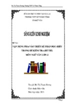 Skkn vận dụng pisa vào thiết kế phần đọc hiểu trong đề kiểm tra (đề thi) môn ngữ văn lớp 12