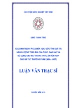 Xác định thành phần hóa học, ước tính giá trị năng lượng trao đổi của thóc, gạo xay và sử dụng gạo xay trong thức ăn hỗn hợp cho gà thịt thương phẩm (mía x ja57)