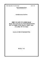  Hiệu quả bổ sung HEBI MAM hoặc bổ sung đa vi chất dinh dưỡng để cải thiện tình trang thiếu máu của phụ nữ có thai