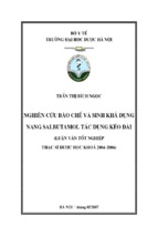 Nghiên cứu bào chế và sinh khả dụng nang salbutamil tác dụng kéo dài