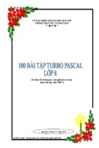 100 bài tập turbo pascal   lớp 8 (tài liệu bồi dưỡng cho học sinh giỏi môn tin học dành cho học sinh thcs)