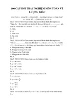 100 câu hỏi trắc nghiệm toán 11 về lượng giác