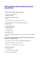 Đề thi vào vị trí kế toán ngân hàng bidv