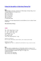 8 dạng bài tập nghiệp vụ ngân hàng thương mại