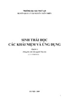 Sinh thái học các khái niệm và ứng dụng